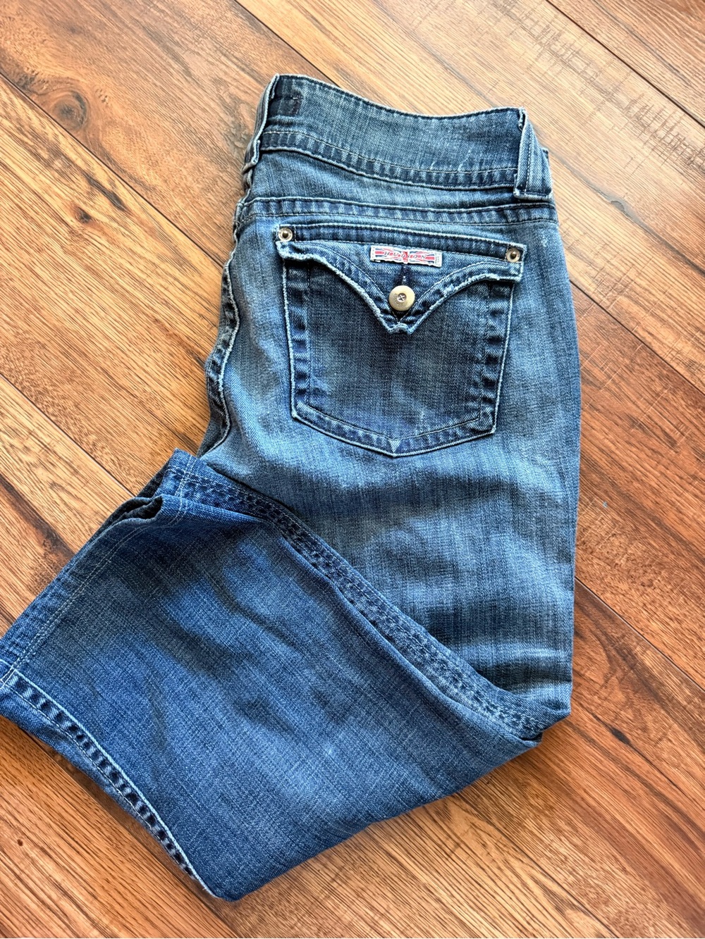 Hudson Denim Cropped Jeans W31 Made in USA Distressed Blue